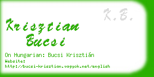 krisztian bucsi business card